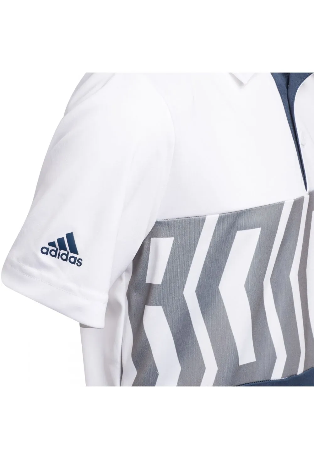 adidas Junior Print Colour Blocking Polo Shirt GM4116