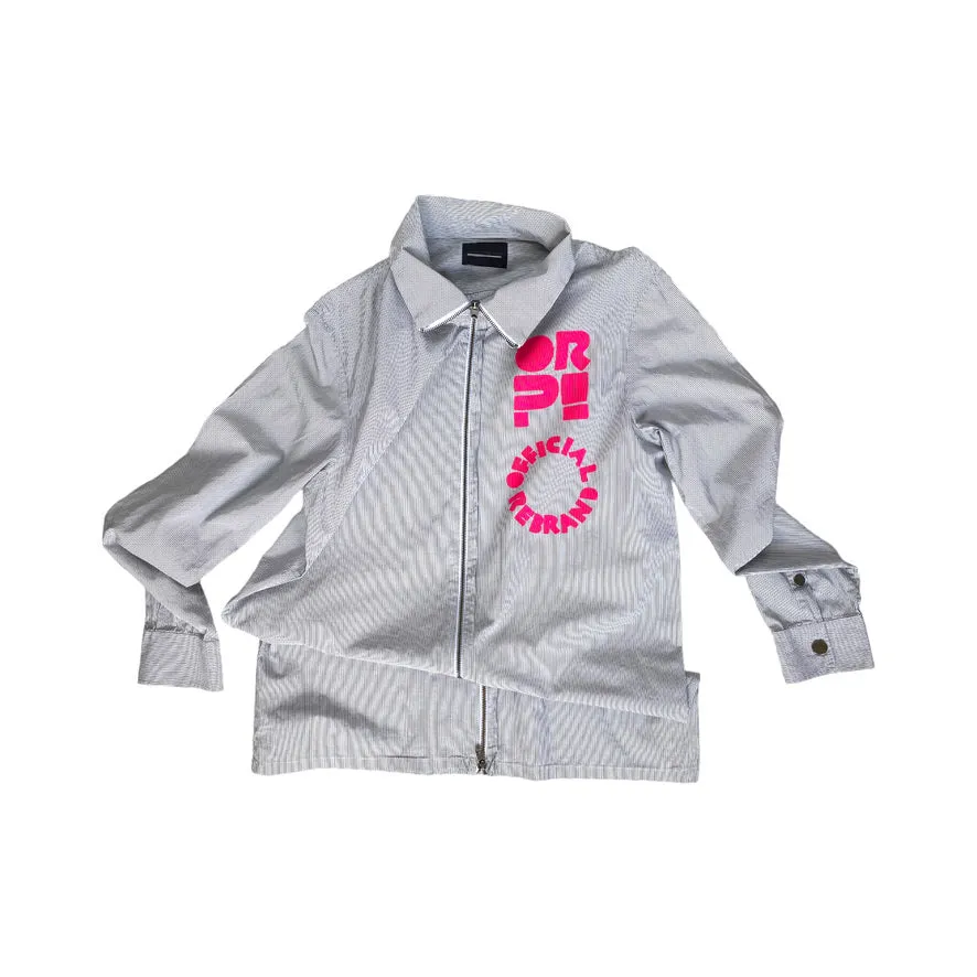 ANGELS HAVE NO GENDER screen printed zipper shirt