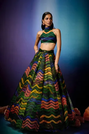 Aurorays Swirl Lehenga