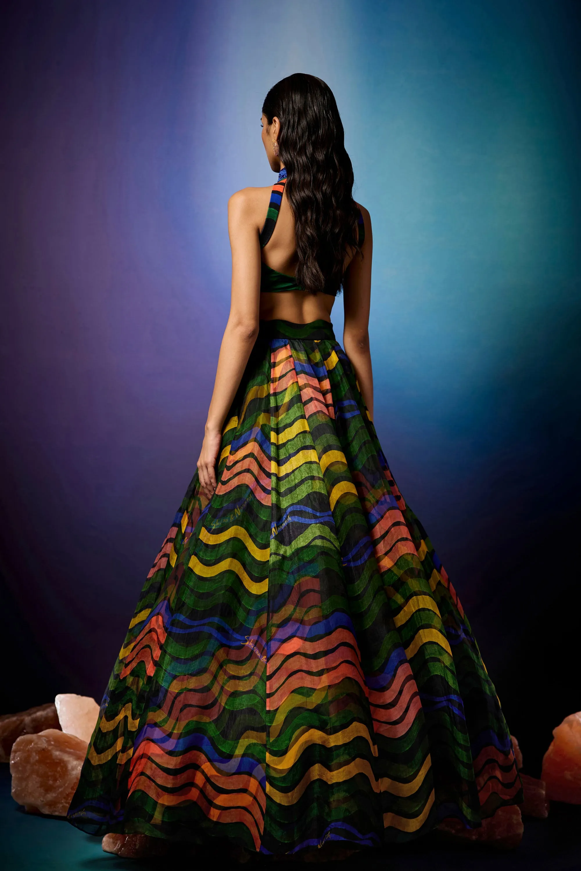 Aurorays Swirl Lehenga