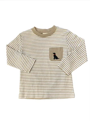 Black Lab Embroidered L/S Pocket Tee
