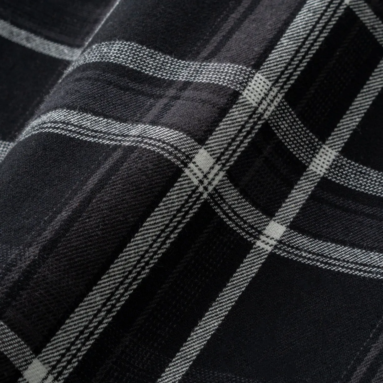 College Days Flannel Short Sleeve - Black Grey