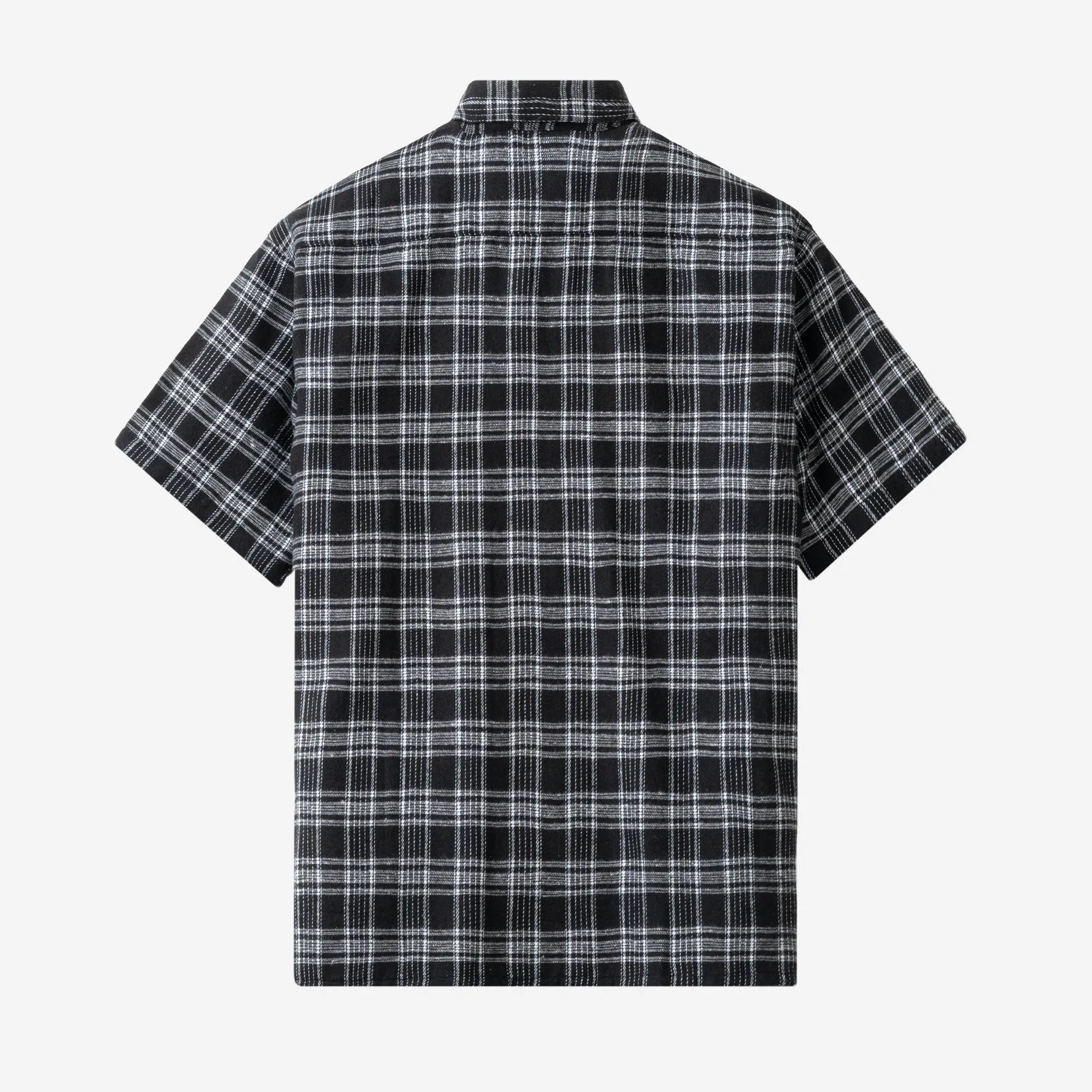 College Days Flannel Short Sleeve - Black White