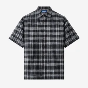 College Days Flannel Short Sleeve - Black White