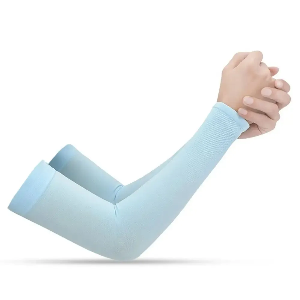 Cooling Ice Silk Arm Sleeves - UV Protection for Sports