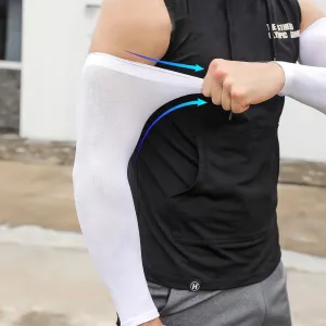Cooling Ice Silk Arm Sleeves - UV Protection for Sports