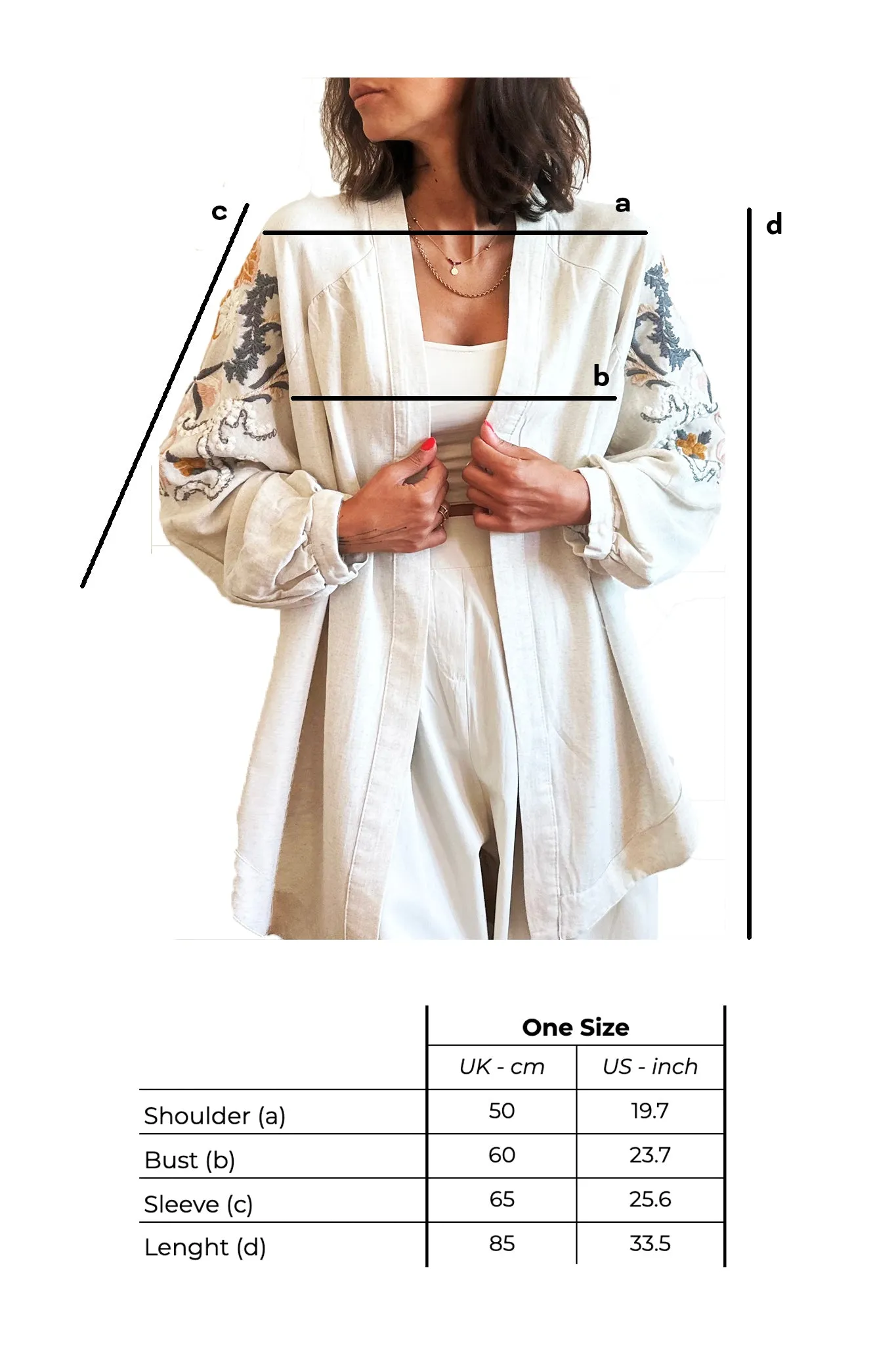 Embroidered Back Ecru Shirt
