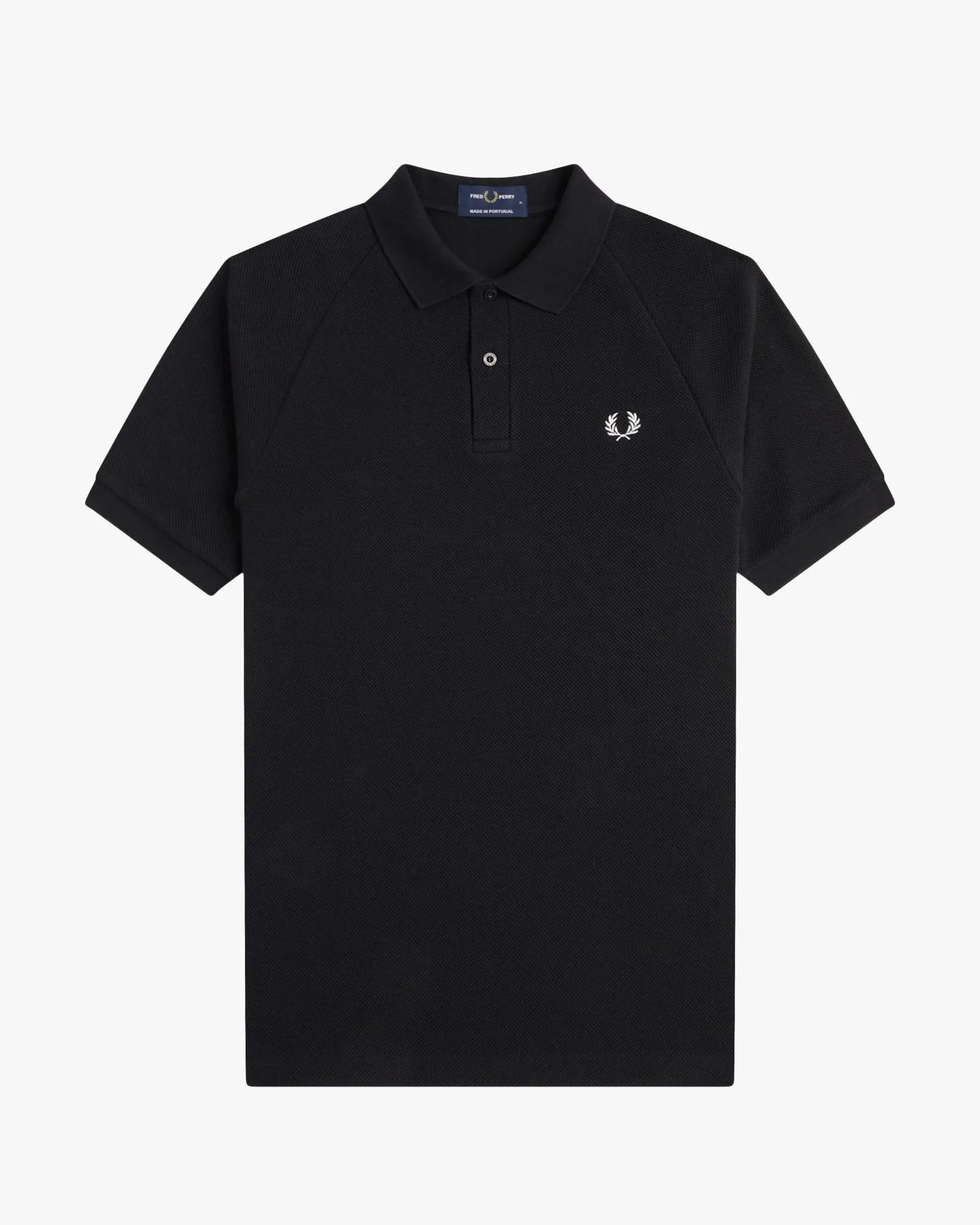 Fred Perry Textured Pique Polo Shirt - Black