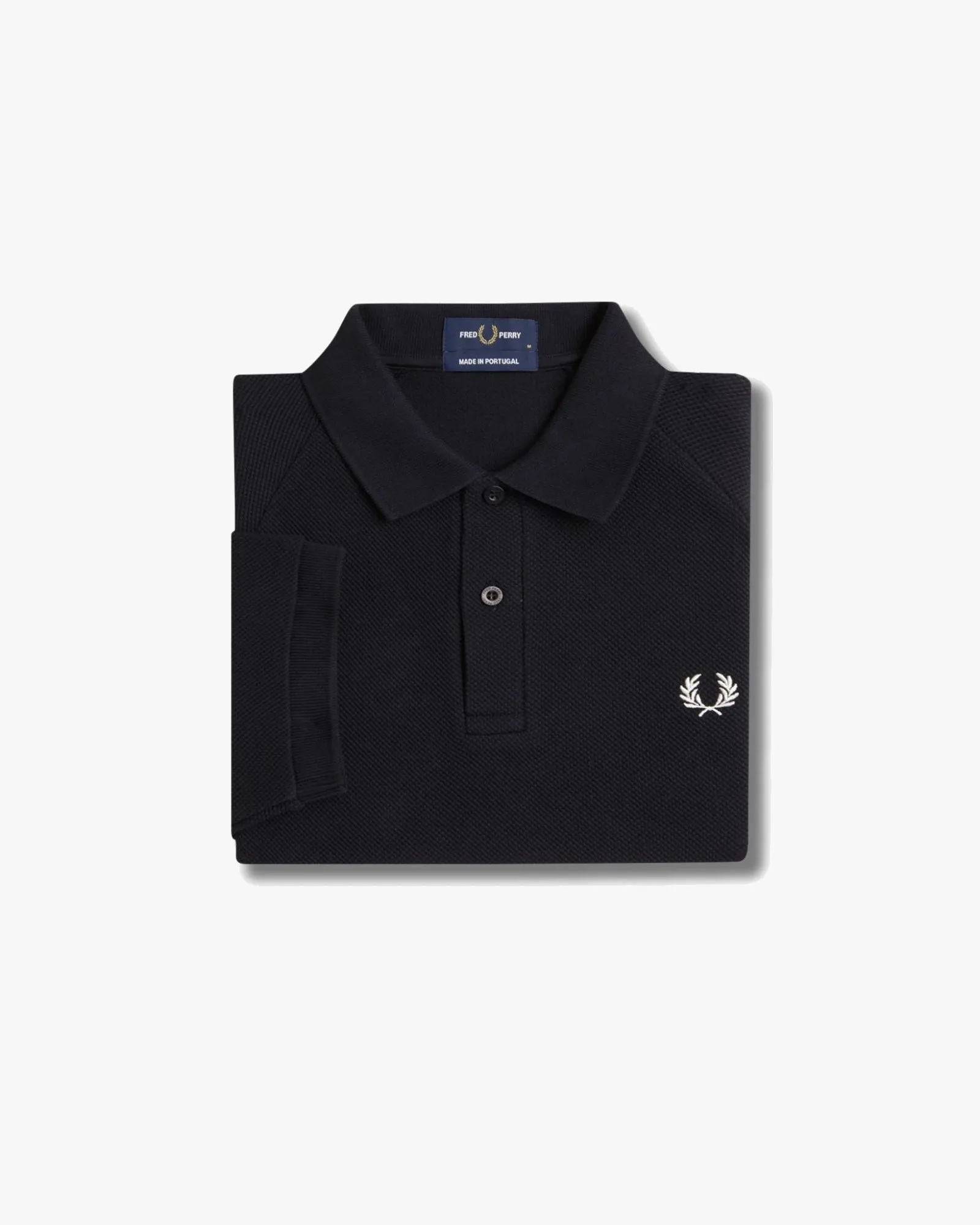 Fred Perry Textured Pique Polo Shirt - Black