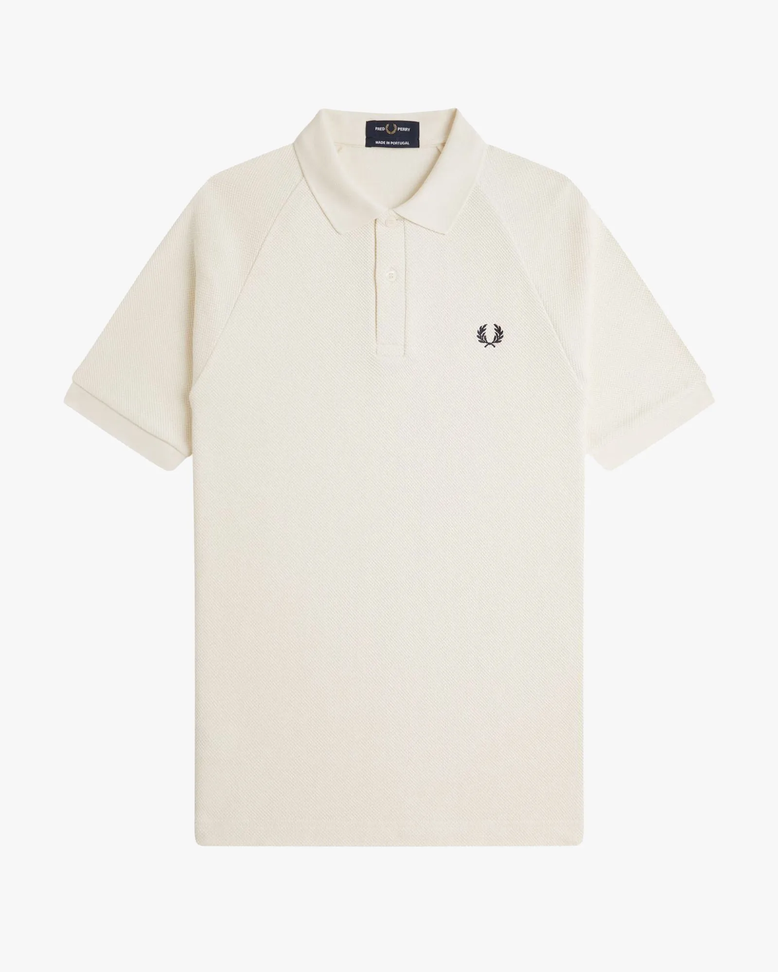 Fred Perry Textured Pique Polo Shirt - Ecru