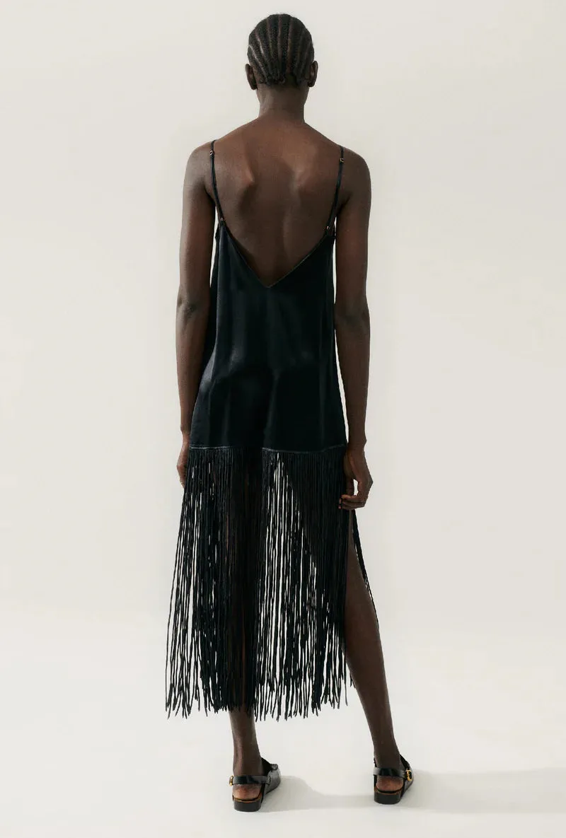 Fringe Dress Black
