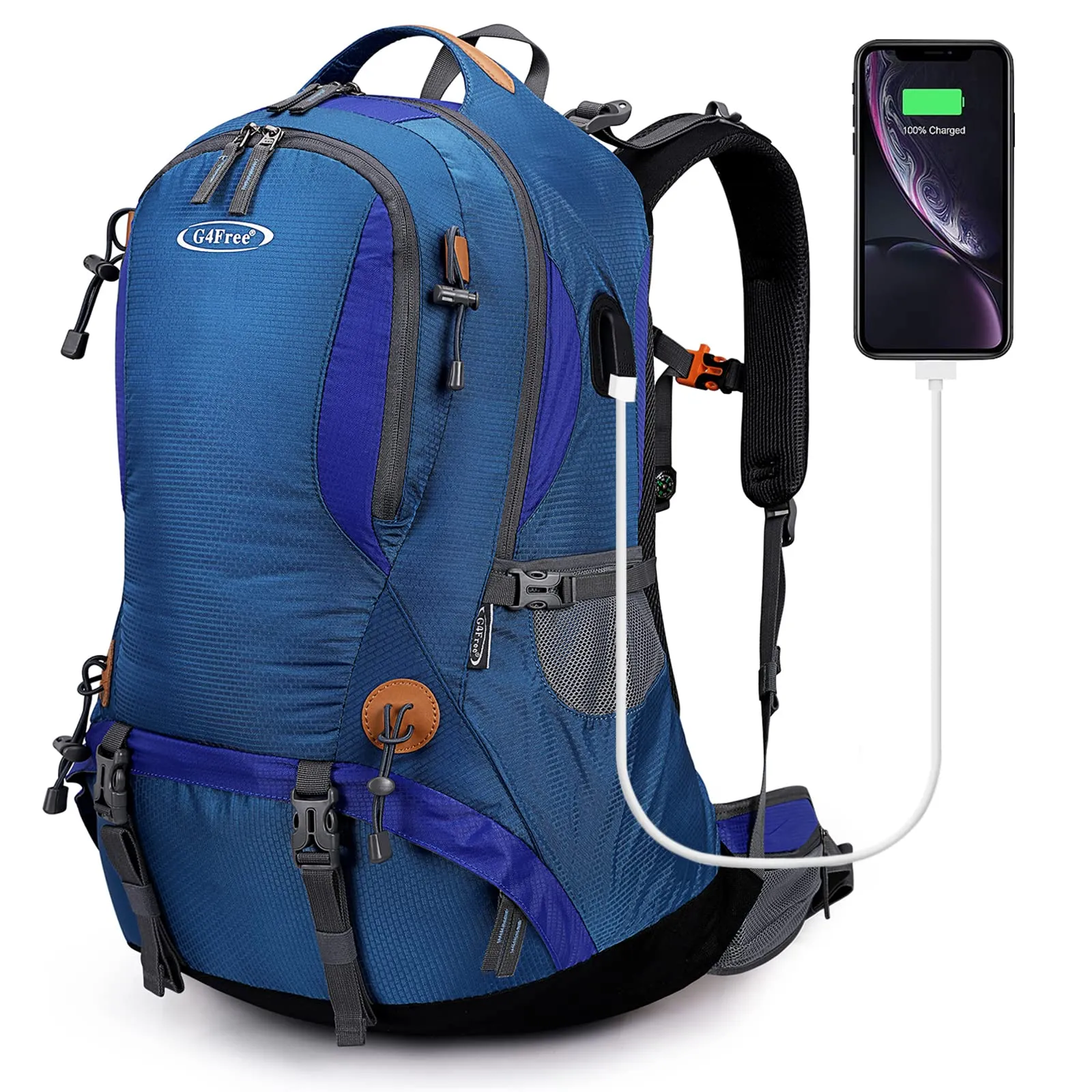 G4Free 50L Hiking Backpack with Rain Cover for Men Women