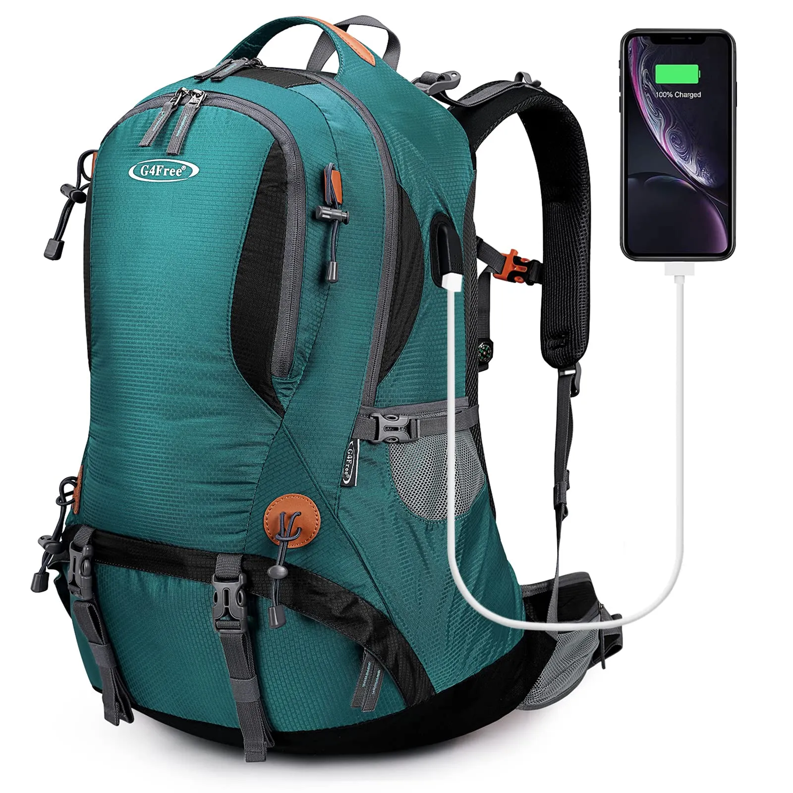G4Free 50L Hiking Backpack with Rain Cover for Men Women