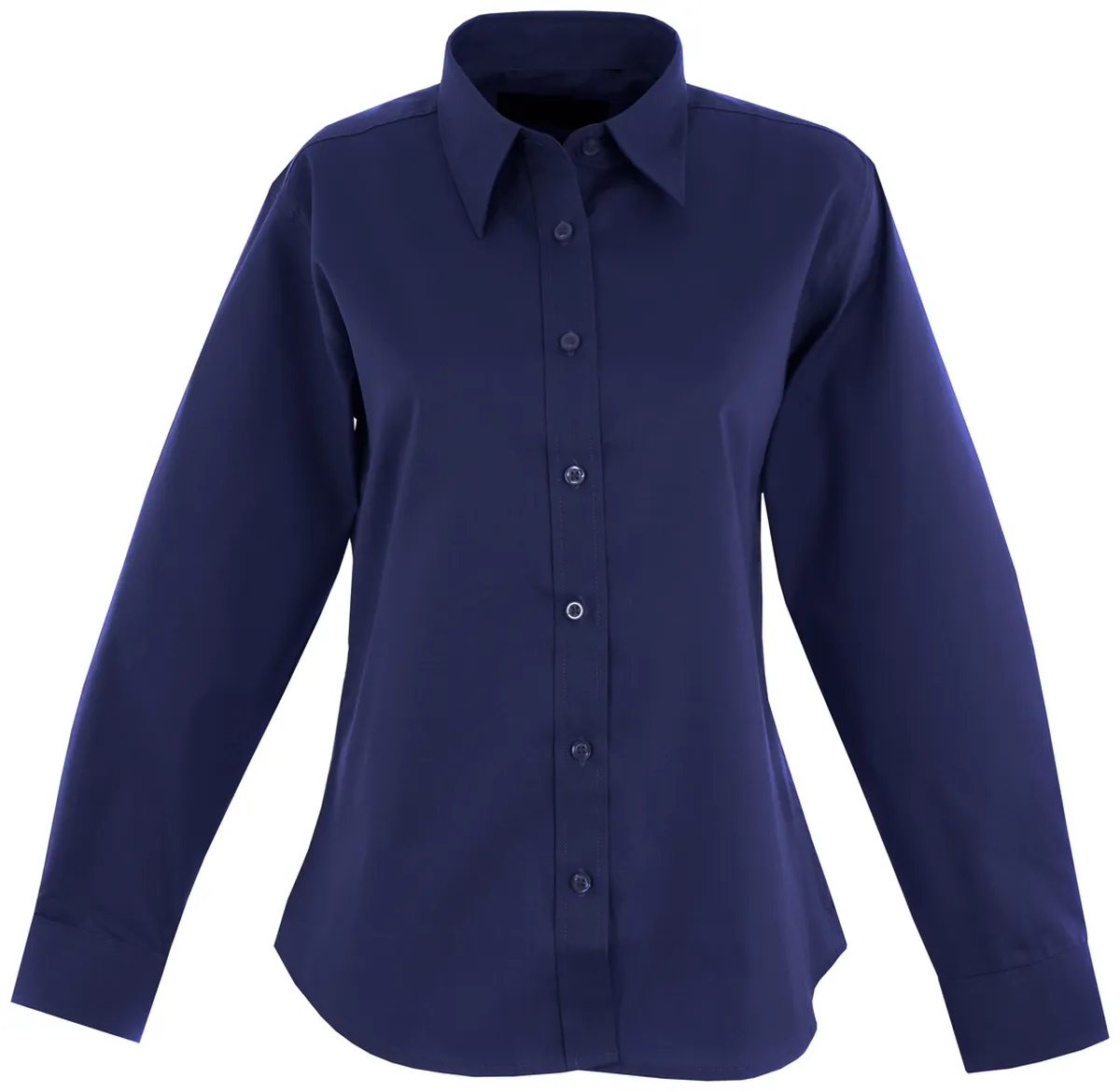 Ladies Pinpoint Oxford Full Sleeve Shirt | Navy
