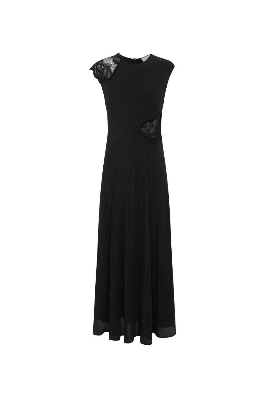 Lily Silk Lace Gown Noir
