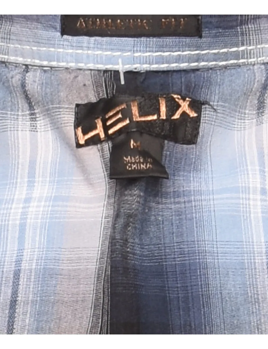 Long Sleeved Western Checked Shirt - M