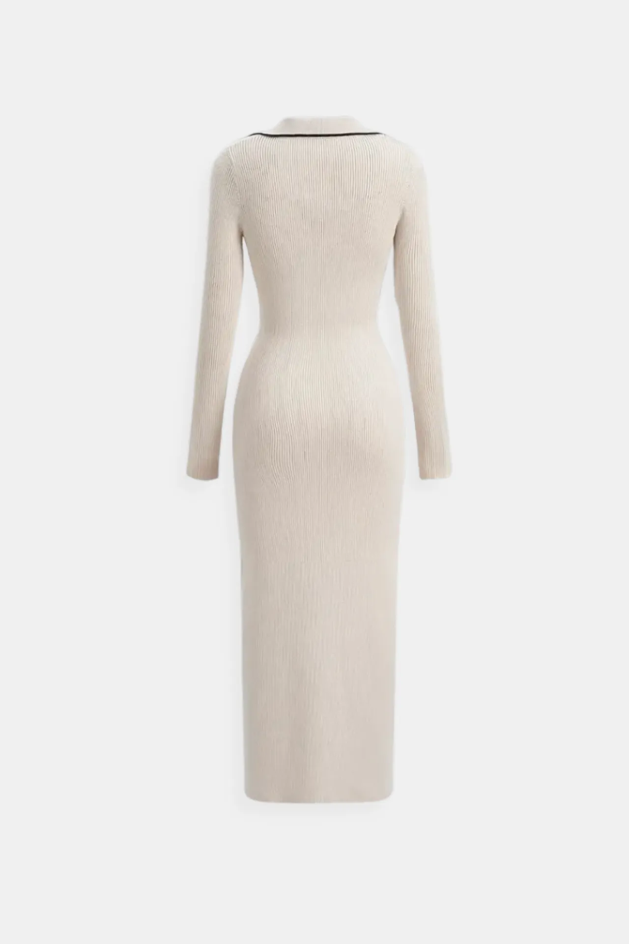 Luxury Contrast Trim Bodycon Dress