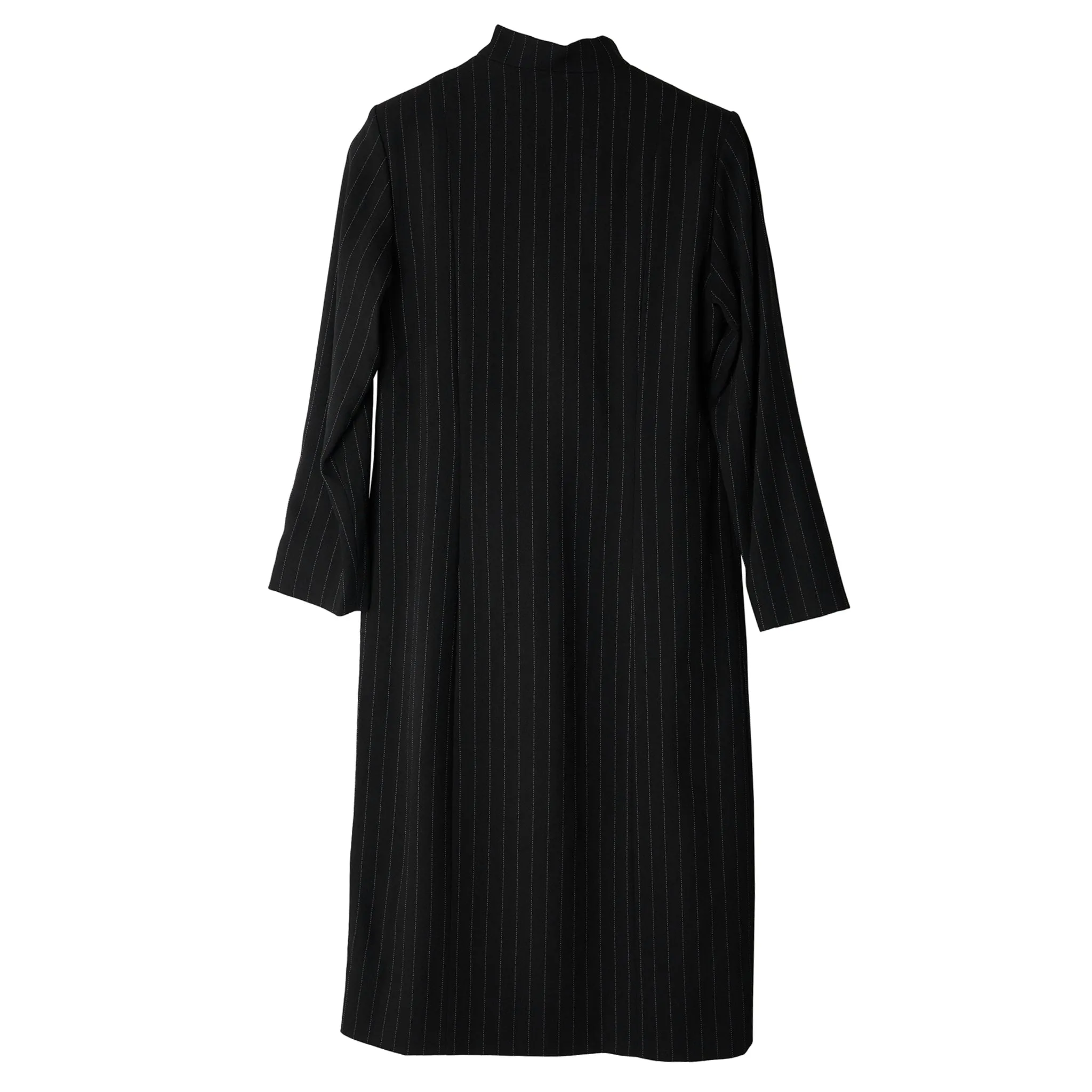 PINSTRIPE LONG DRESS / BLACK