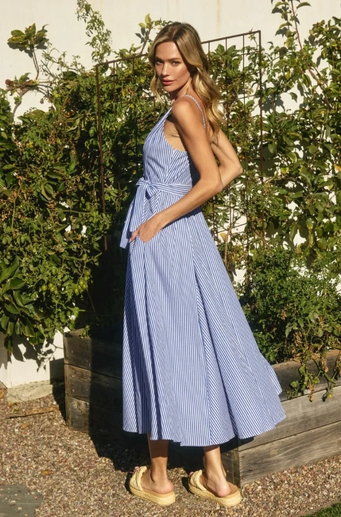 Pinstripe Midi Dress