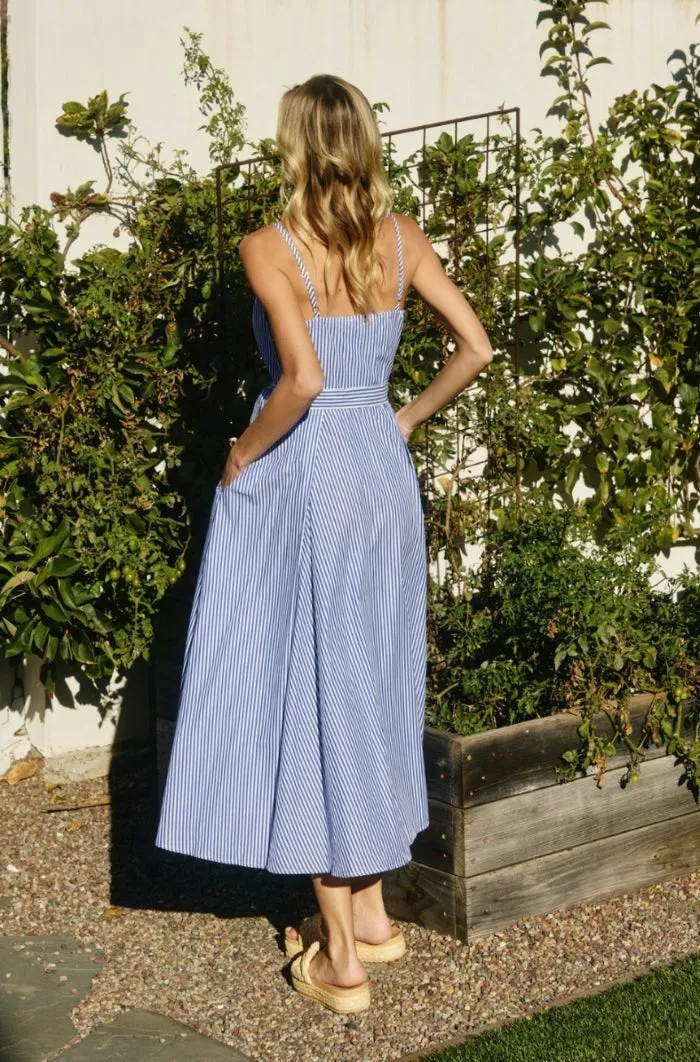 Pinstripe Midi Dress