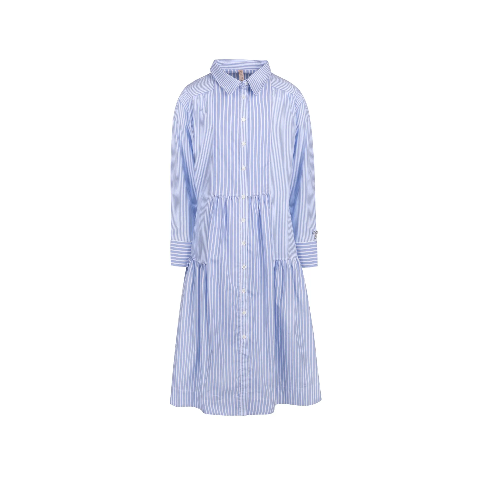 POET CHARLOTTE DROP WAIST PINSTRIPE DRESS