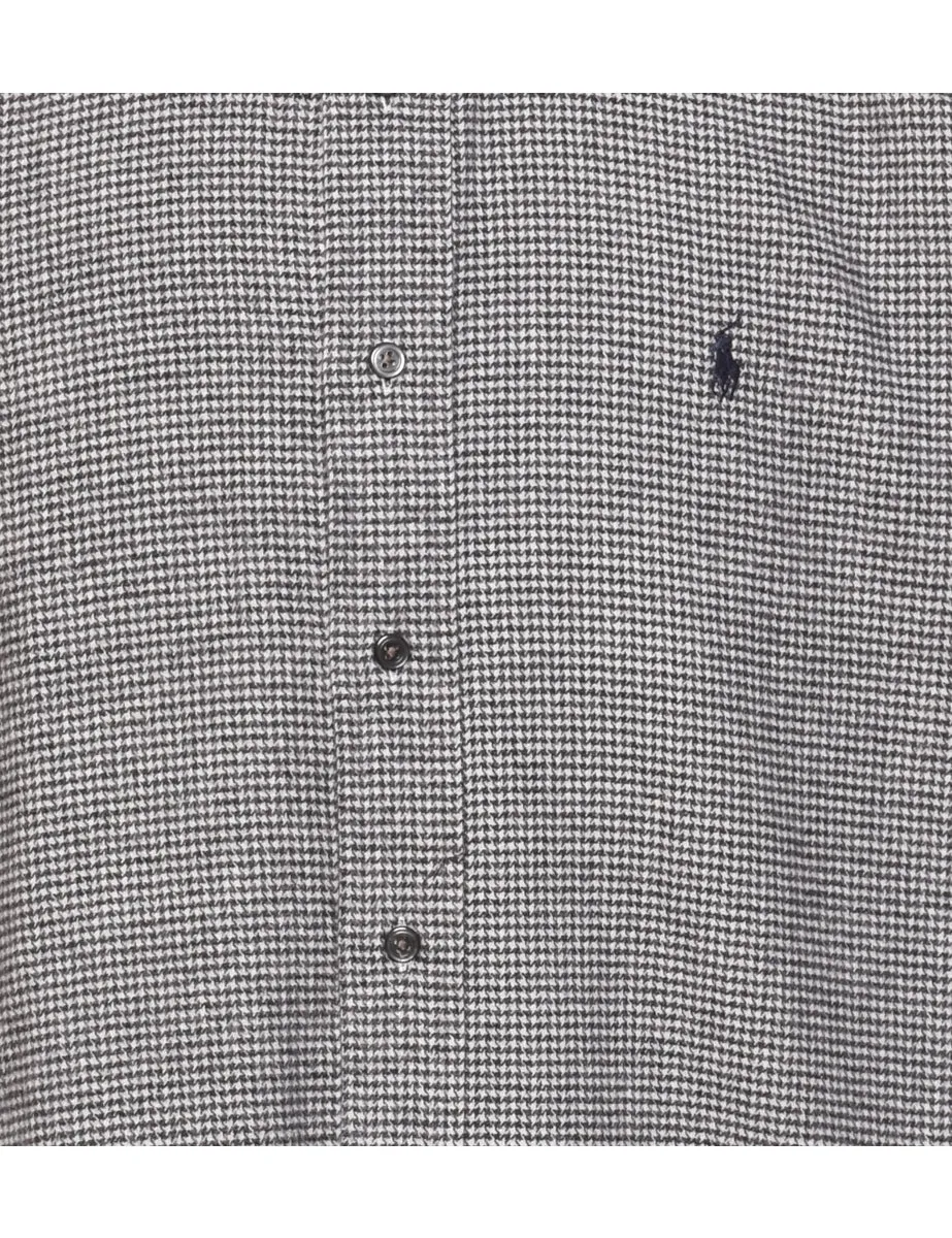 Ralph Lauren Grey Dogtooth Shirt - L