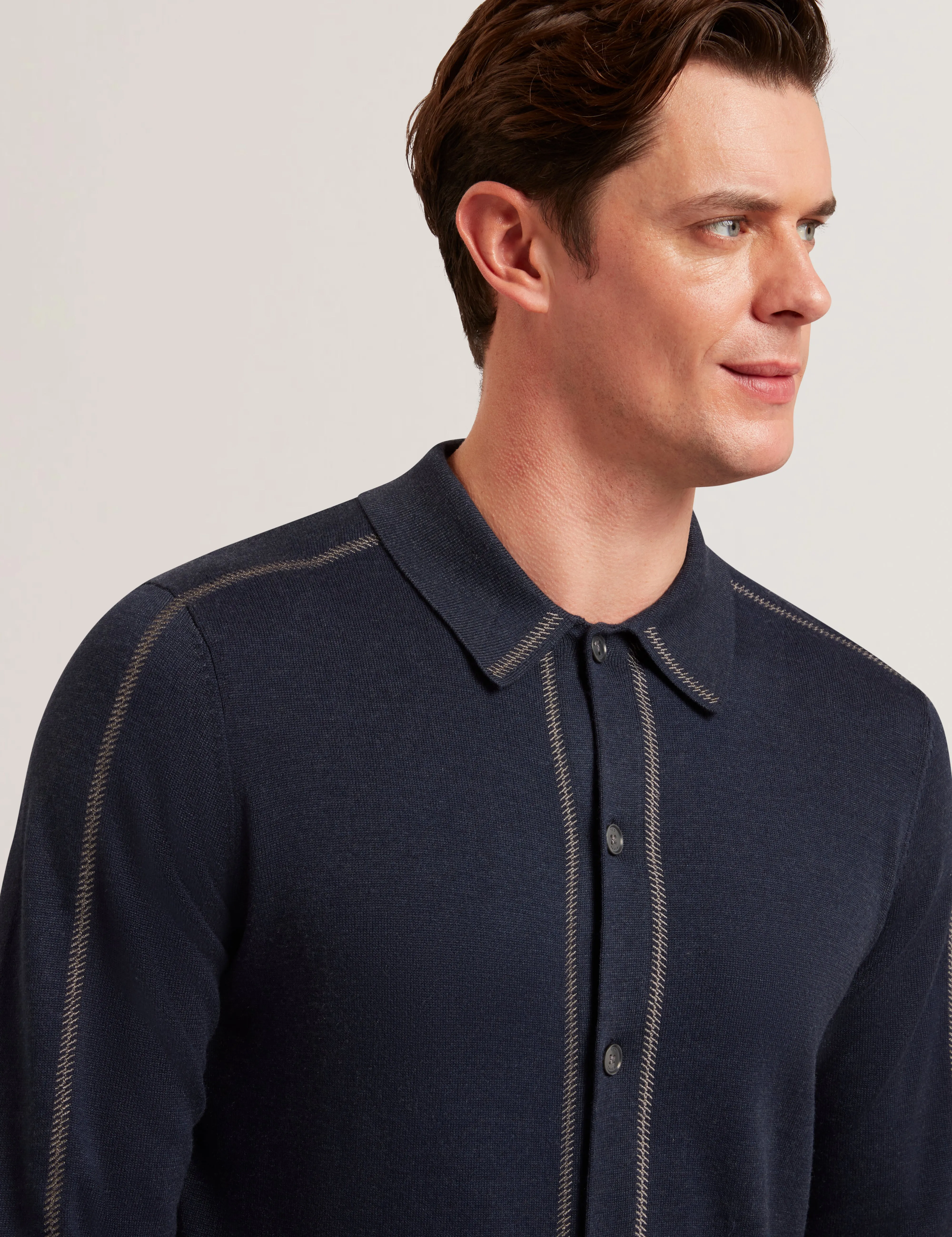 Ritar Regular Embroidered Shirt Navy