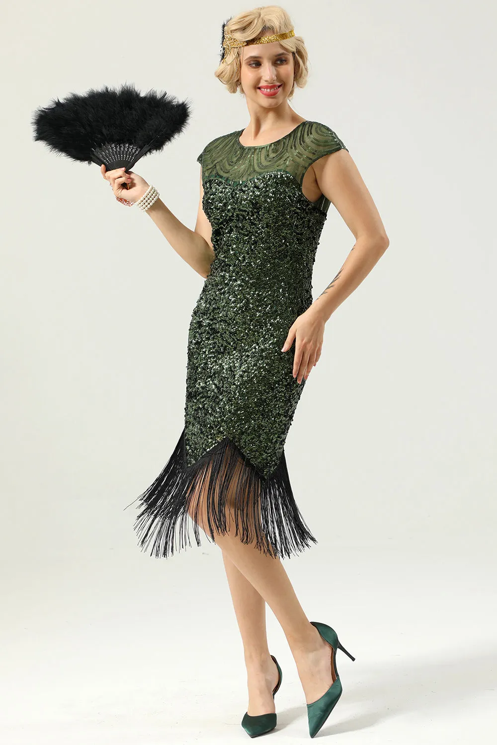 Sequin Fringe Dress