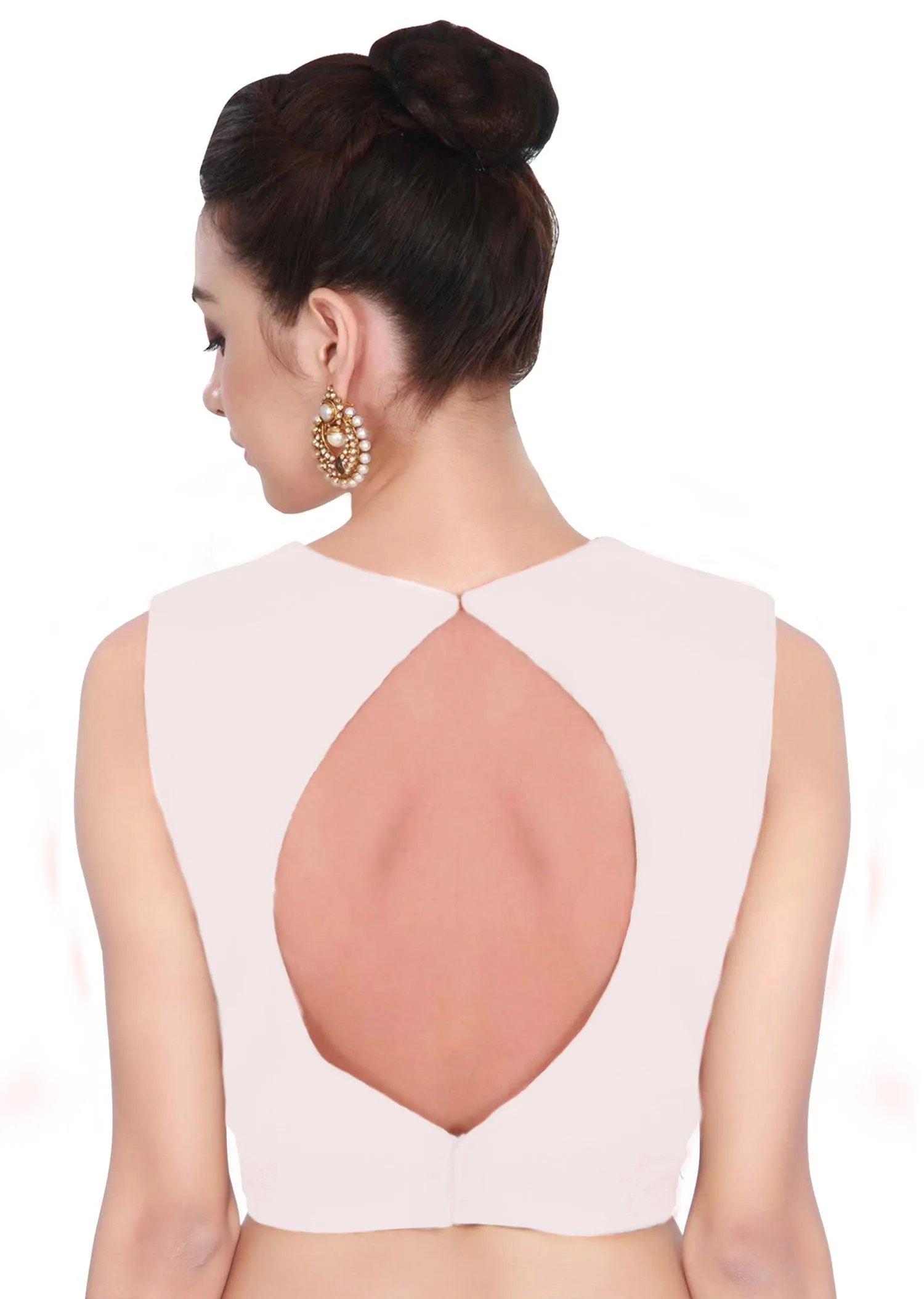 White Designer Embroidered Stitched Blouse